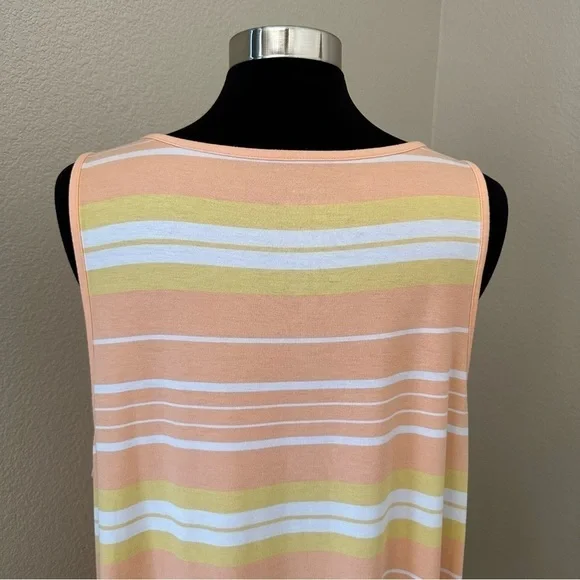 Torrid Super Soft Striped Orange Sleeveless Tank Top Size 4X - Picture 3 of 12